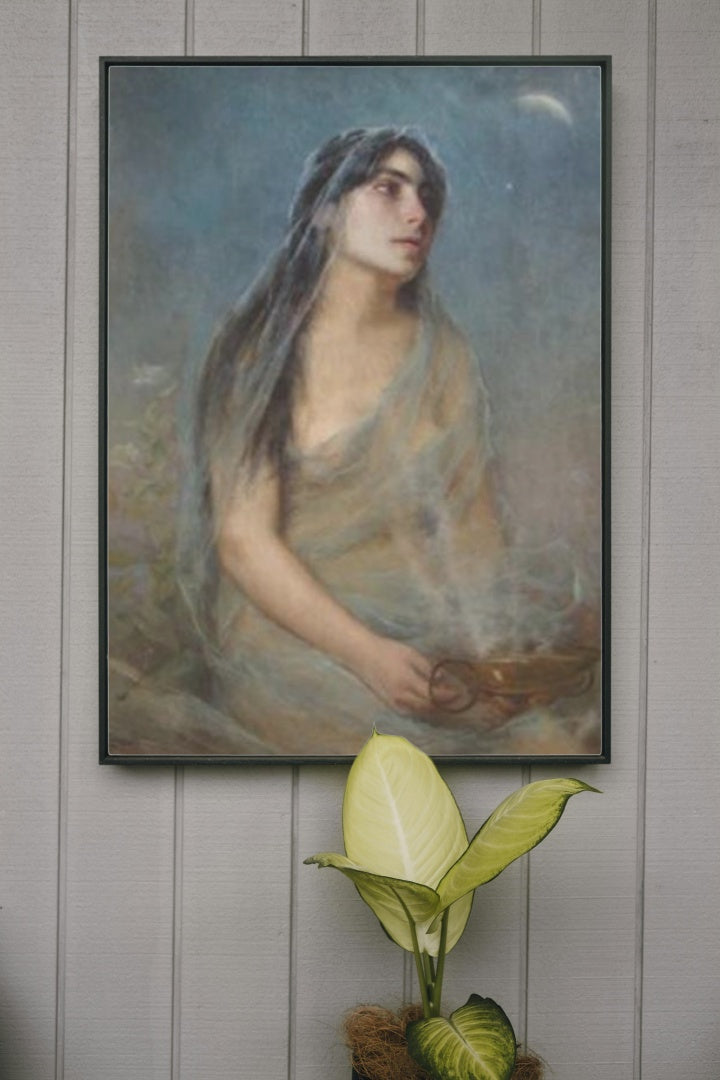 Girl with veil by Joan Brull Art Nouveau (Modern) Art