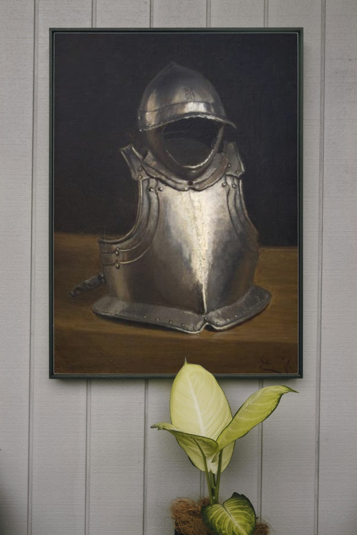 Armour and Helmet by Eug&#232;ne Jansson Realism Art dated 1877