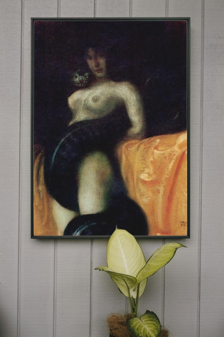 Sensuality by Franz Stuck Symbolism Art dated 1891