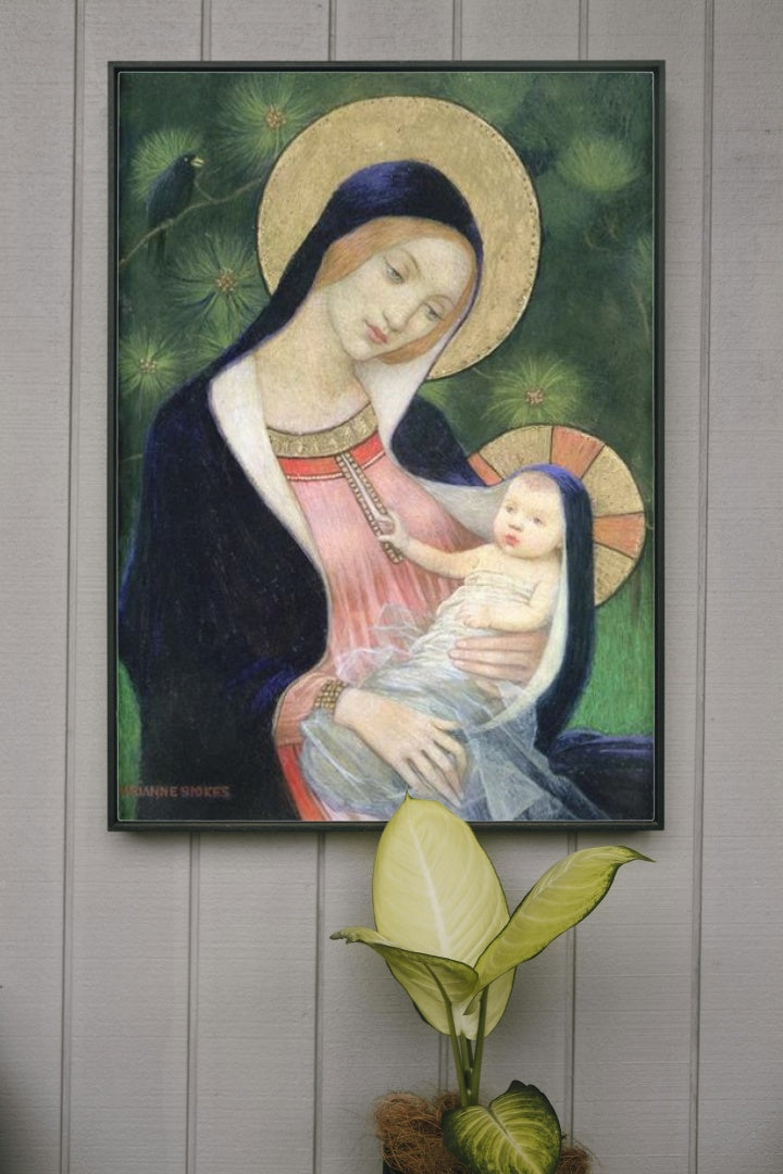 Madonna of the Fir Tree by Marianne Stokes Art Nouveau (Modern) Art dated 1925