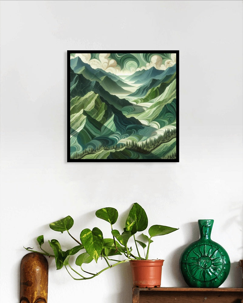 Verdant Praefervidus Landscape Oilpainting