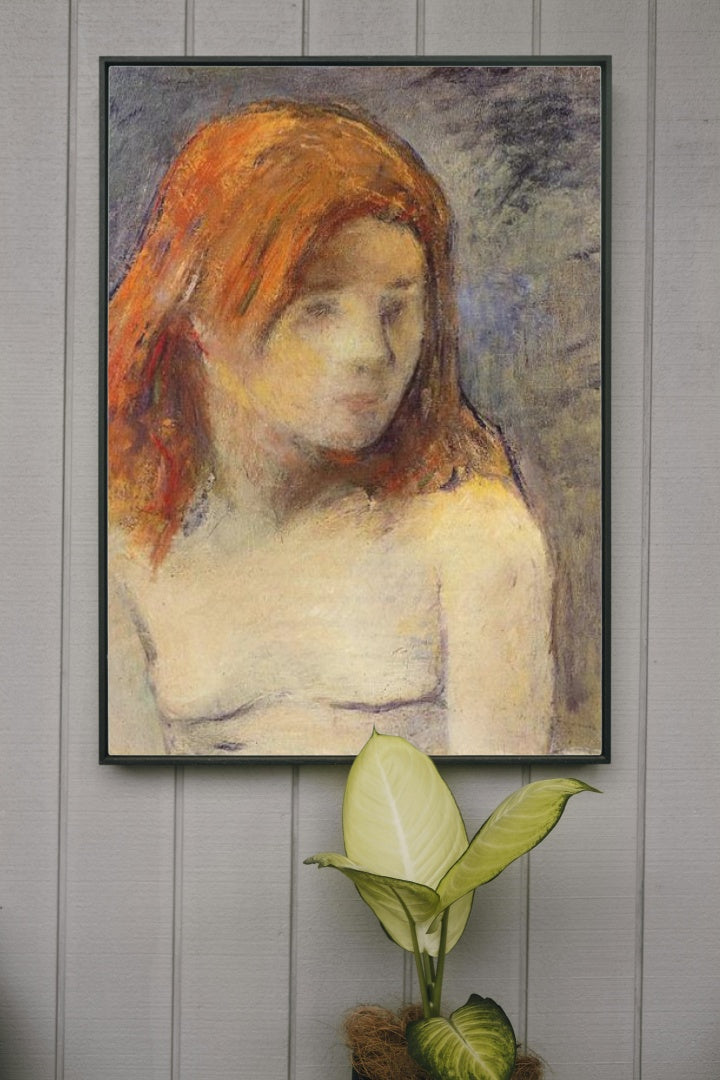 Bust of a nude girl by Paul Gauguin Impressionism Art dated 1884