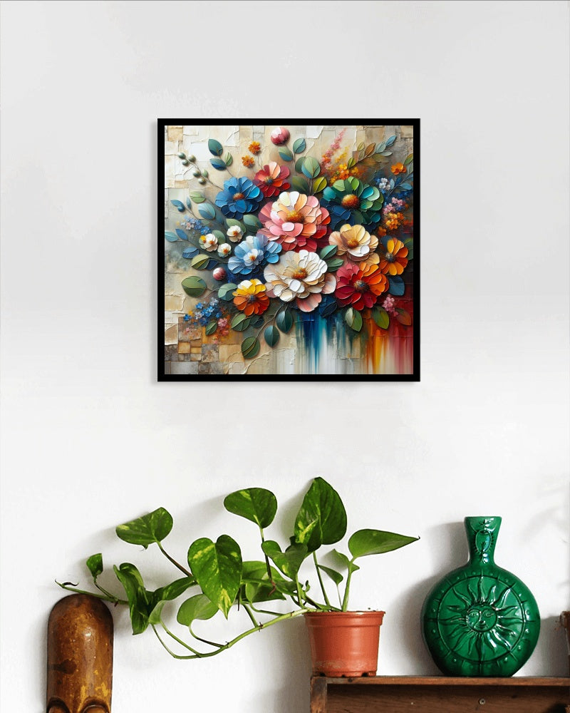 Vibrantus Floranium Opulentum - Floral Oilpainting Art