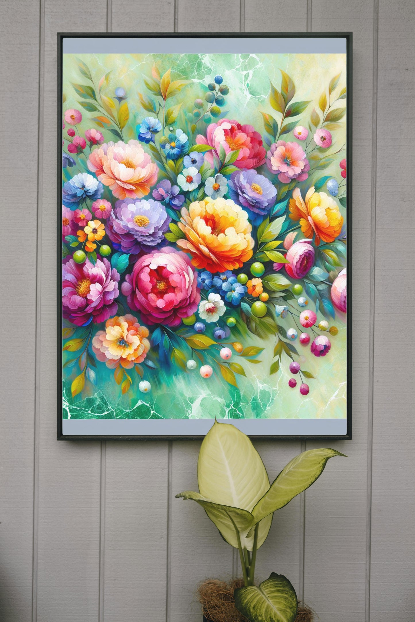 Florabundus Vivida: Bright and Textured Floral Oil Painting