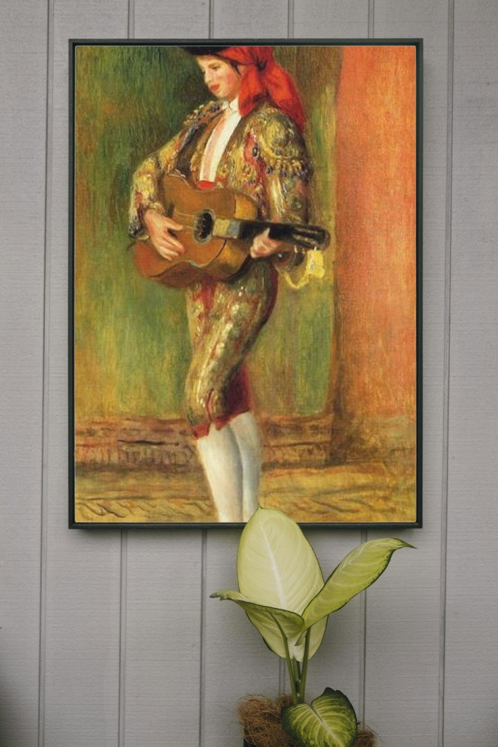 Young Guitarist Standing by Pierre-Auguste Renoir Impressionism Art dated 1897