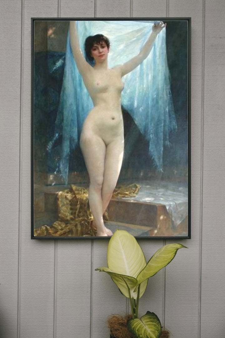 Lfr,&quot;nu Au Voile&quot; by Albert Aublet Academicism Art