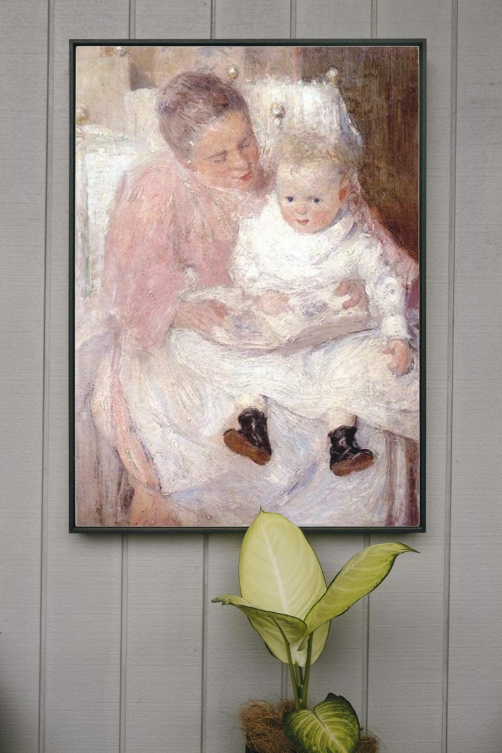 Mother and Child by Julian Alden Weir Impressionism Art dated 1891