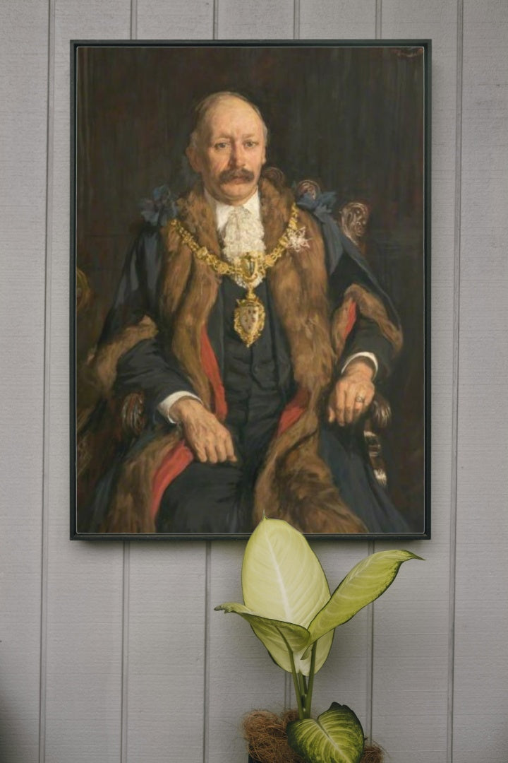 William Bolton, JP, Mayor of Warrington by James Charles Realism Art dated 1905