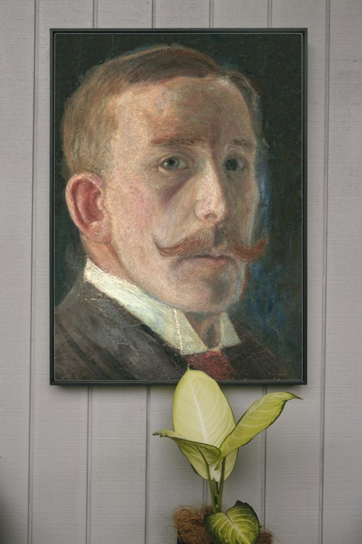 Selfportrait by Eug&#232;ne Jansson Symbolism Art dated 1910