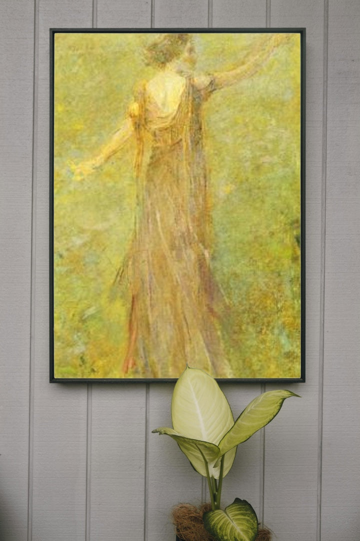 June by Thomas Dewing Tonalism Art dated 1920