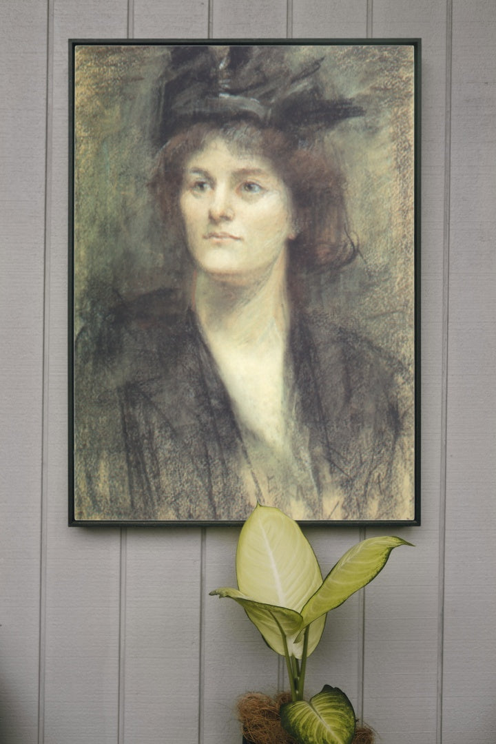 Maude Gonne by Sarah Purser Naturalism Art dated 1898