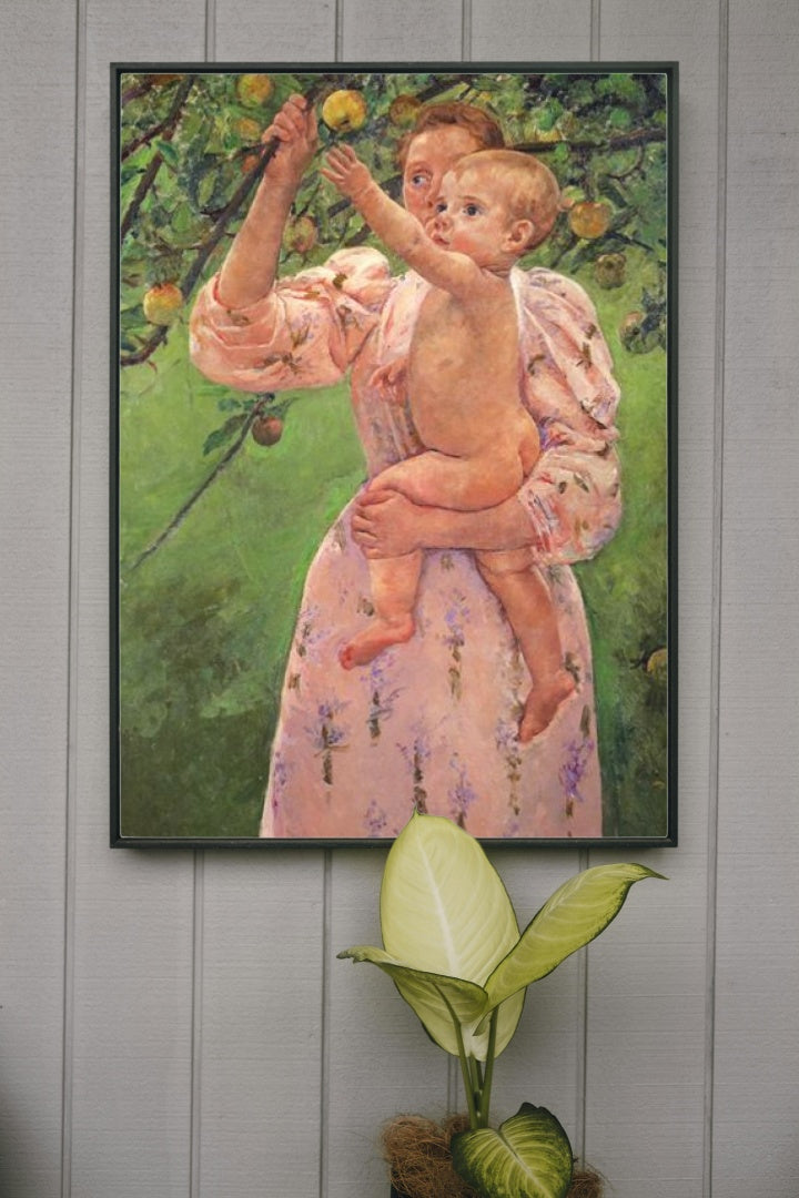 Baby Reaching For An Apple by Mary Cassatt Impressionism Art dated 1893