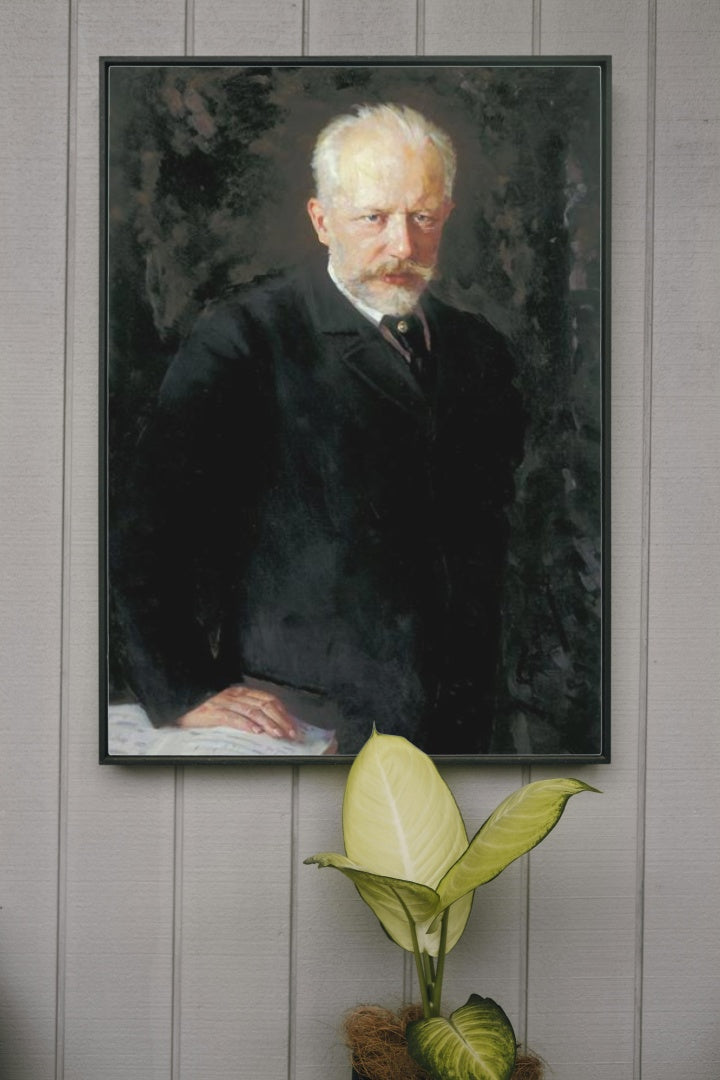 Portrait of the composer Pyotr Ilyich Tchaikovsky by Nikolai Kuznetsov Realism Art dated 1893