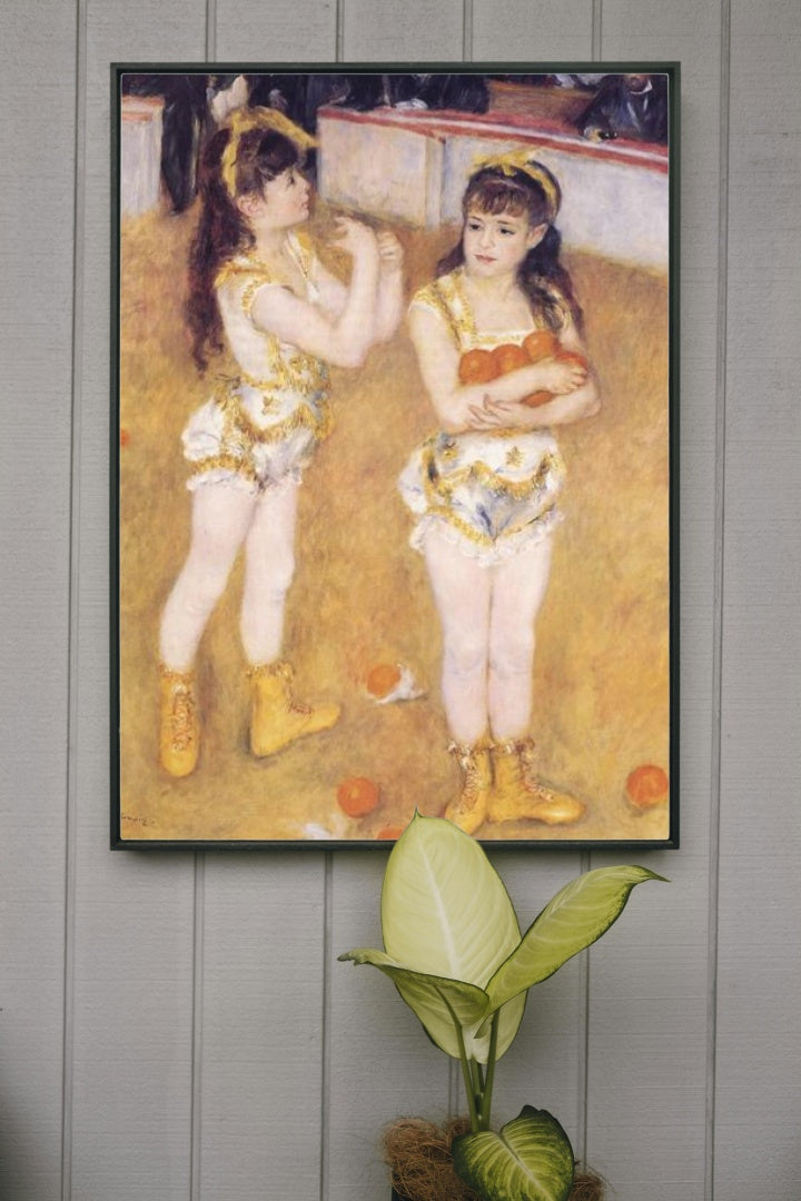 Acrobats at the Cirque Fernando (Francisca and Angelina Wartenberg) by Pierre-Auguste Renoir Impressionism Art dated 1879