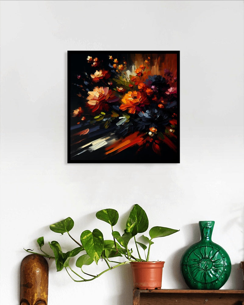 Vibrantus Rajata Floral Oilpainting