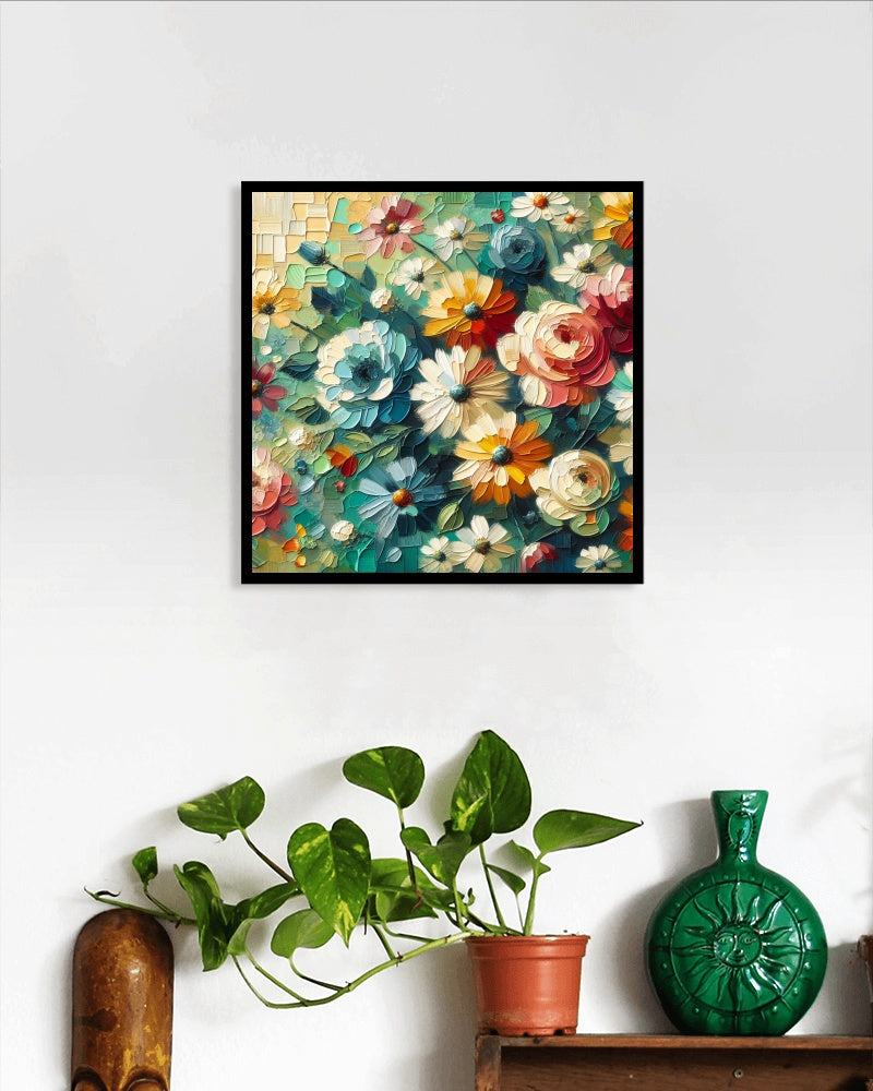 Vibrantus Floralis: Brightly Hued Floral Oilpainting Art