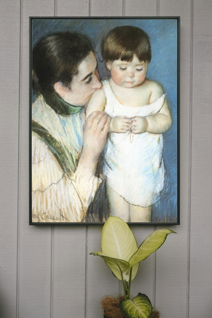 Young Thomas And His Mother by Mary Cassatt Impressionism Art dated 1893