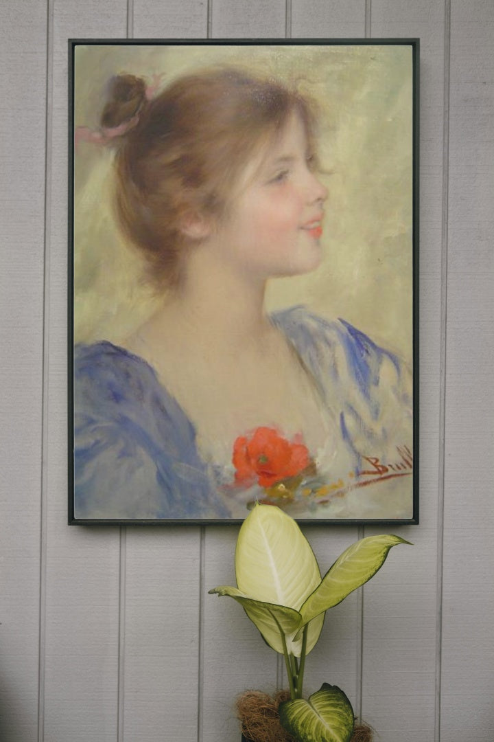 Bust of a girl by Joan Brull Art Nouveau (Modern) Art