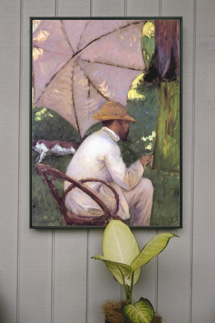 The Painter under His Parasol by Gustave Caillebotte Impressionism Art dated 1878