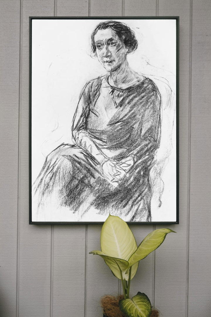 Portrait of Mrs. Irene Triesch by Max Liebermann Impressionism Art