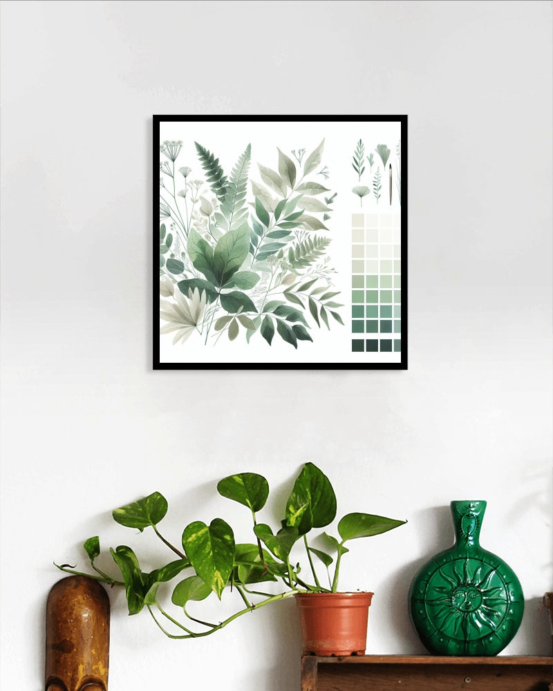 Verdant Svarna Flora: Modern Watercolor Botanical Art