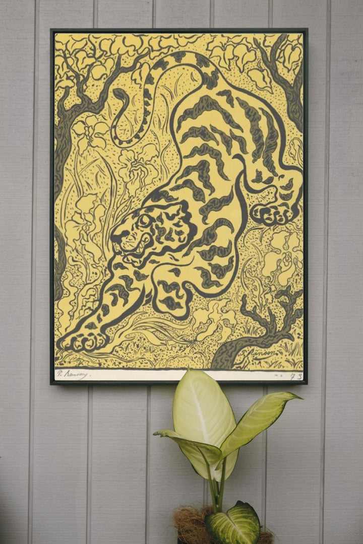 Tiger in the Jungle by Paul Ranson Art Nouveau (Modern) Art