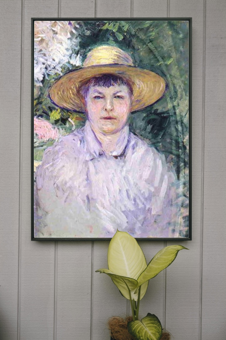 Portrait of Madame Renoir by Gustave Caillebotte Impressionism Art dated 1888