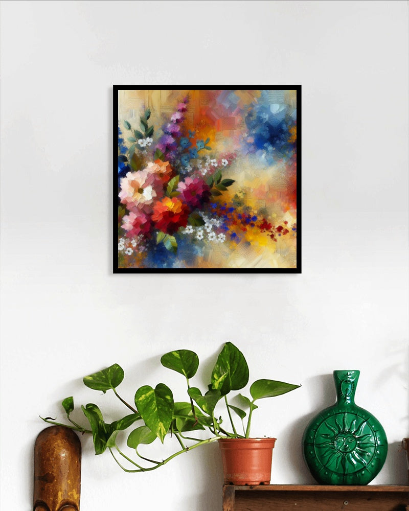 Vibrantius Blossomica: Modern Floral Oil Painting