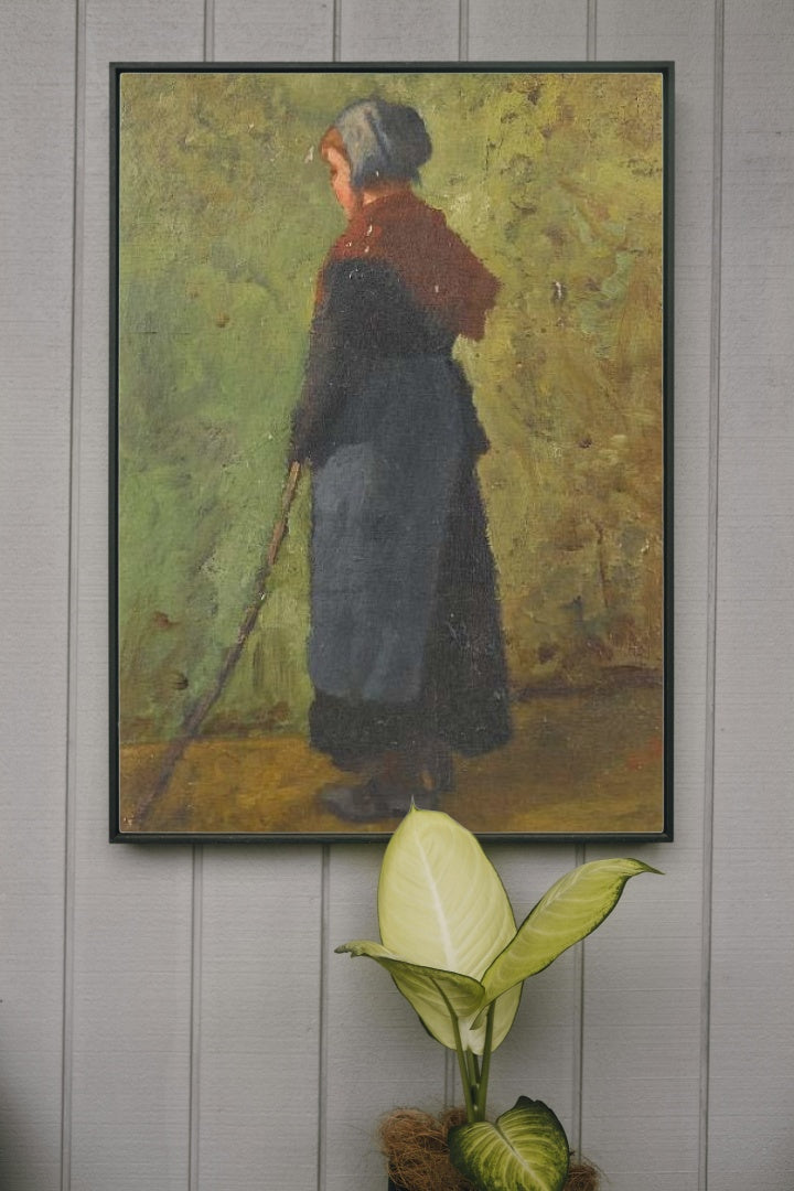 Little shepherd girl by Pericles Pantazis Impressionism Art