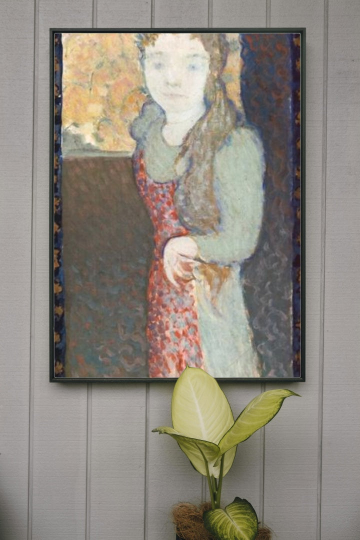 Young Girl Wearing  an Apron by Maurice Denis Post-Impressionism Art dated 1899