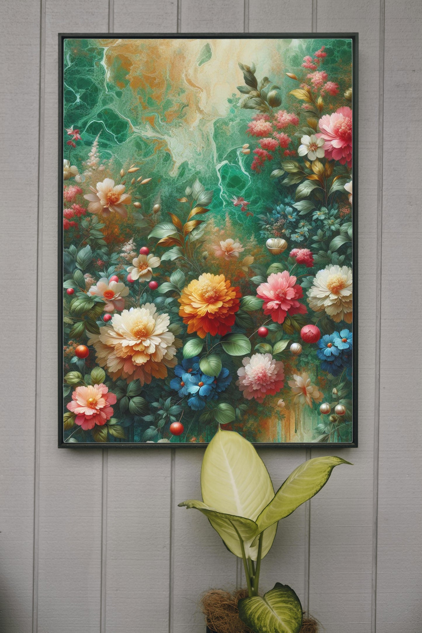 Vibrantus Blossomica Floral Oilpainting