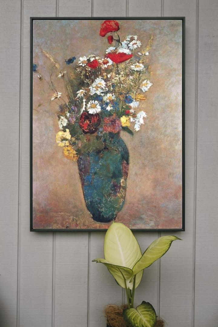 Vase with flowers by Odilon Redon Realism Art