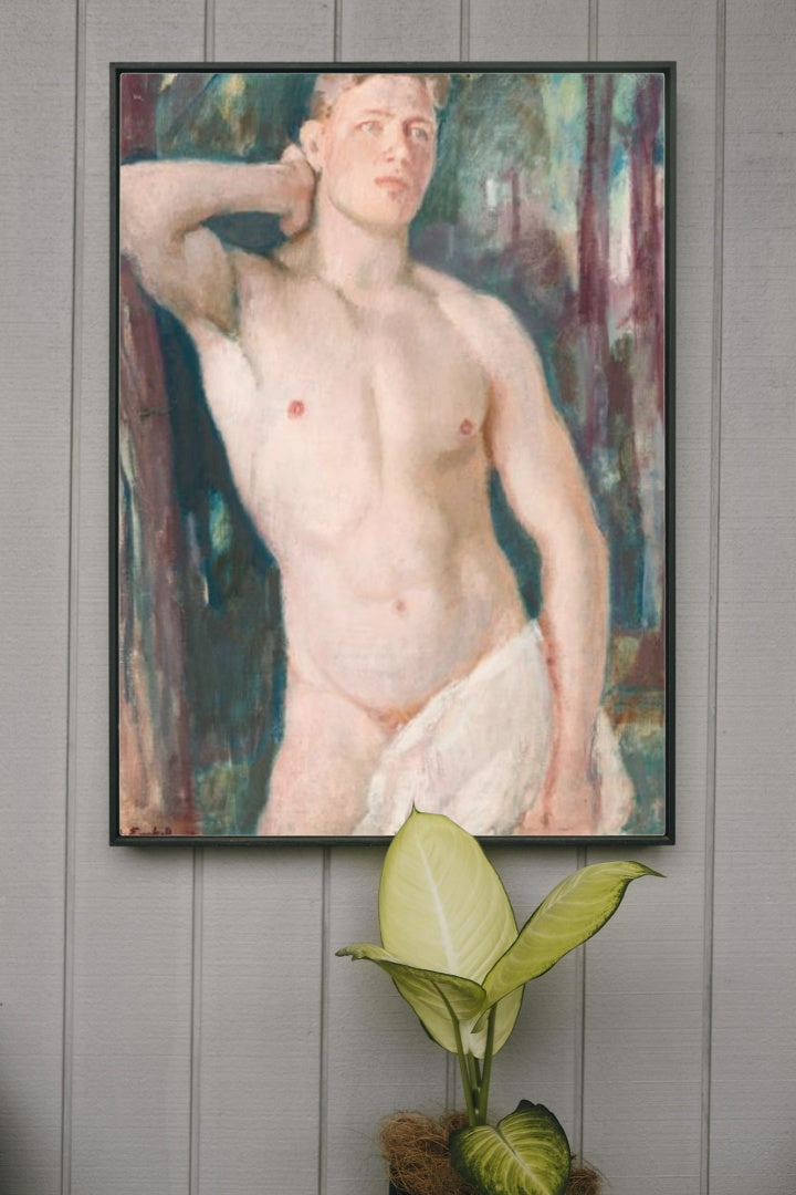 Young Nude Male by Magnus Enckell Symbolism Art dated 1920