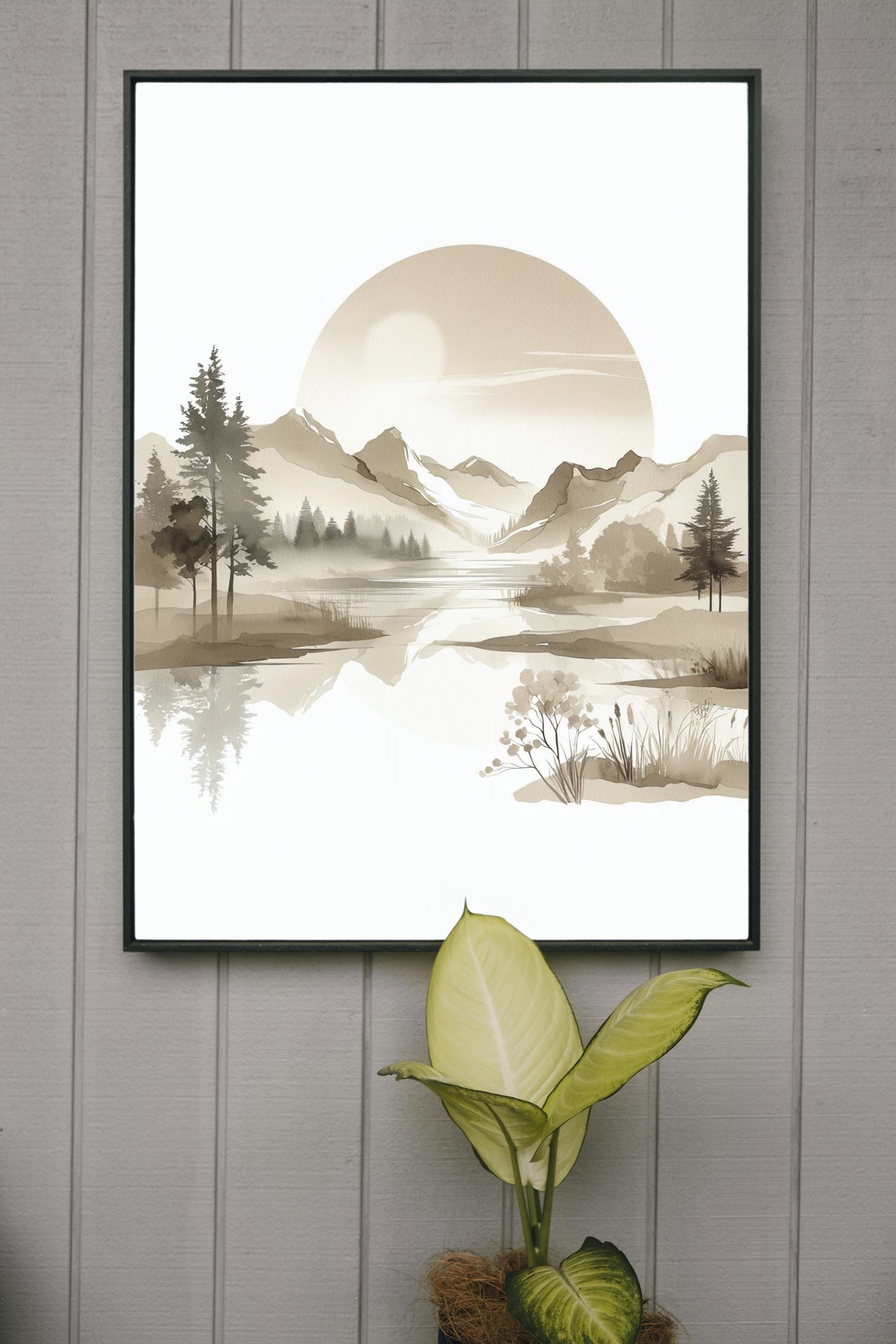 Seraphic Praantika Landscape Art: Tranquil Beige Horizons