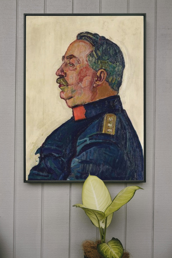 Portrait of General Ulrich Wille by Ferdinand Hodler Art Nouveau (Modern) Art dated 1915