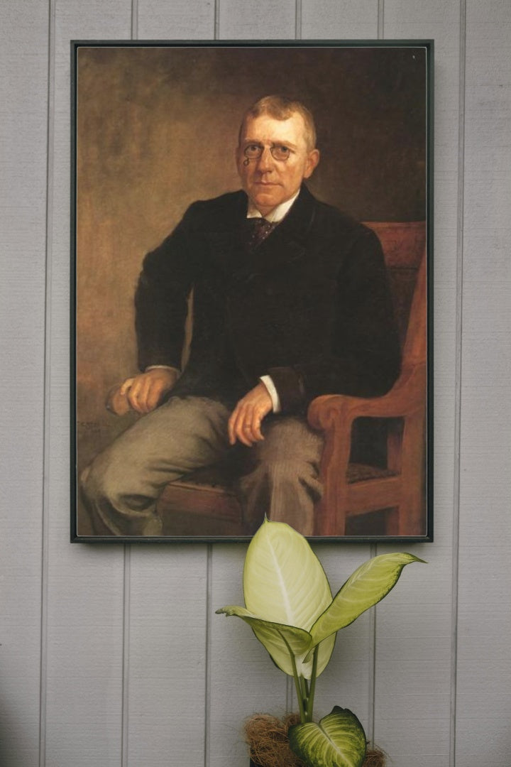 Portrait of James Whitcomb Riley by T. C. Steele Impressionism Art dated 1891