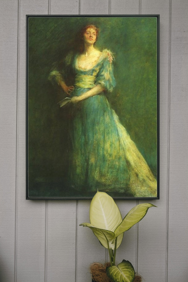 Comedia by Thomas Dewing Tonalism Art dated 1895