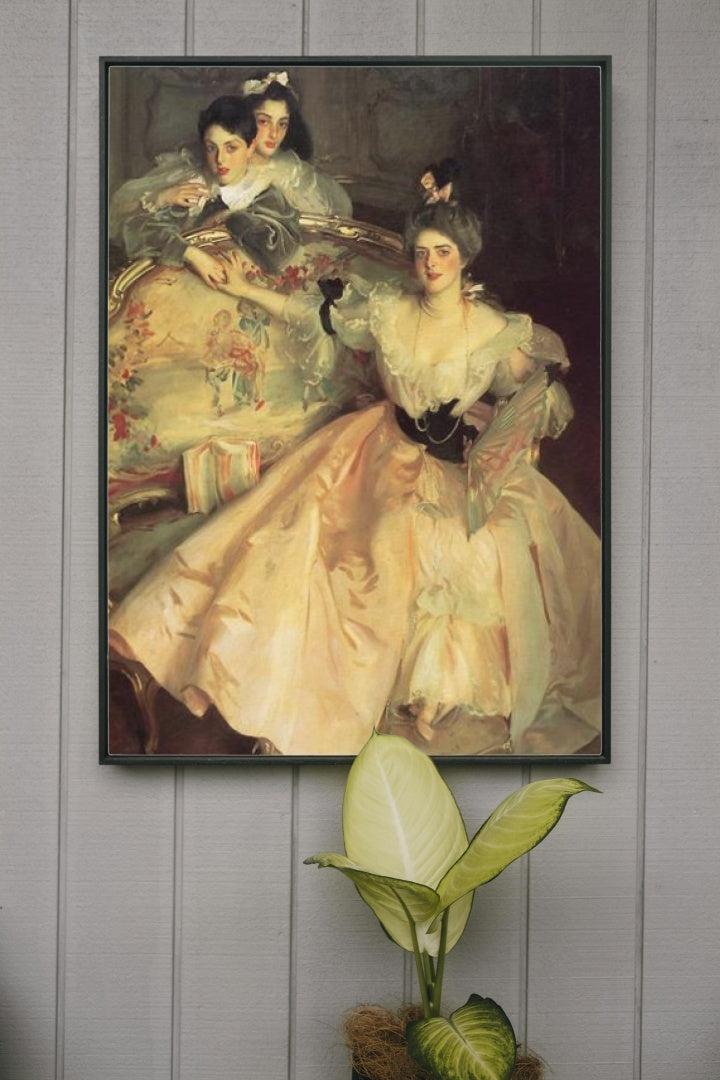 Mrs. Carl Meyer, later Lady Meyer, and her two Children by John Singer Sargent Realism Art dated 1896