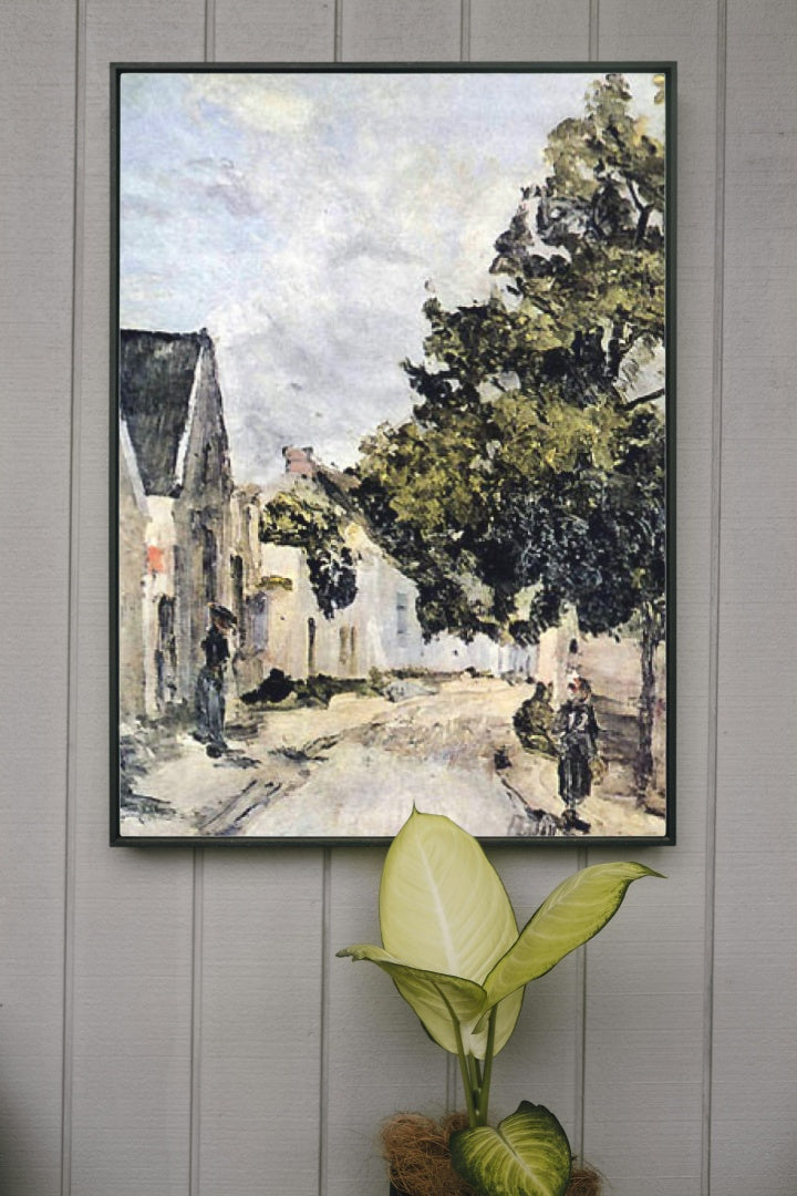 Street from Barbizon during summer time by Ion Andreescu Impressionism Art