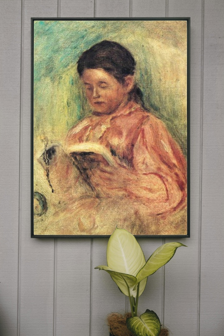 Woman Reading by Pierre-Auguste Renoir Impressionism Art dated 1909