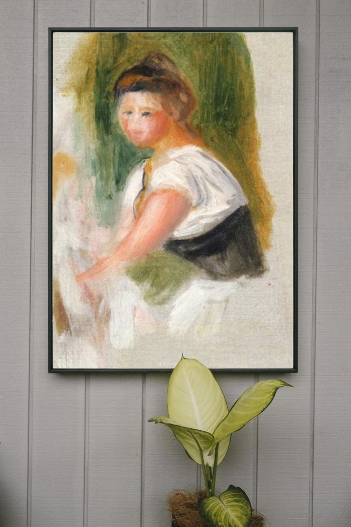 Young Woman by Pierre-Auguste Renoir Impressionism Art