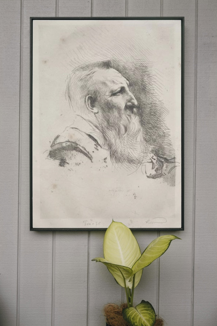 Auguste Rodin by Paul-Albert Besnard Impressionism Art dated 1922