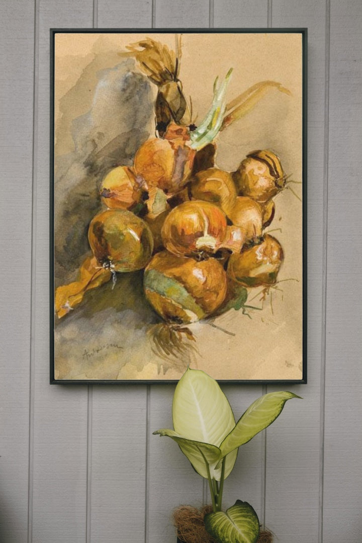 Onions by Ion Andreescu Realism Art