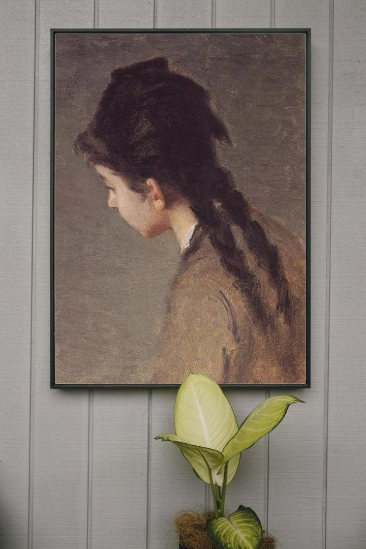 Portrait of Jeanne Gonzales in Profile by Eva Gonzales Impressionism Art