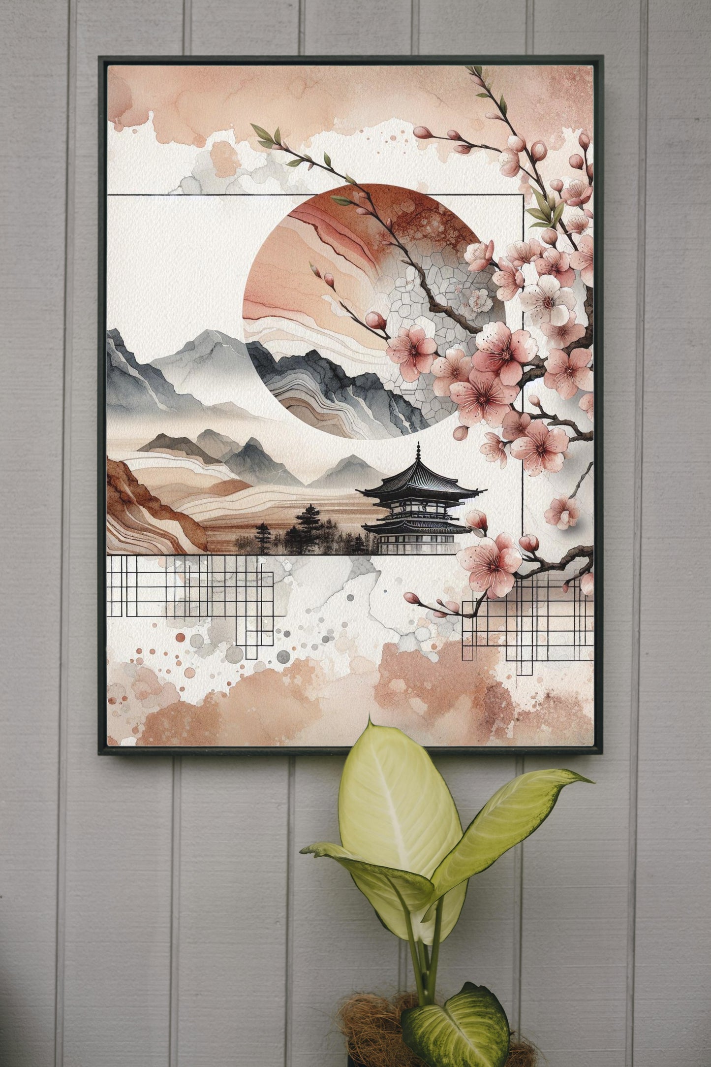 NaturaVividus Sakura: Ethereal Japanese Watercolor Art