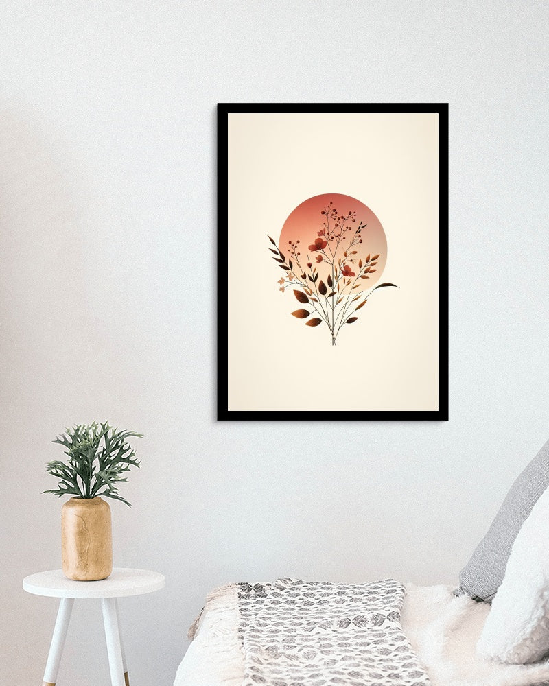 Serene Sunset Botanical Art