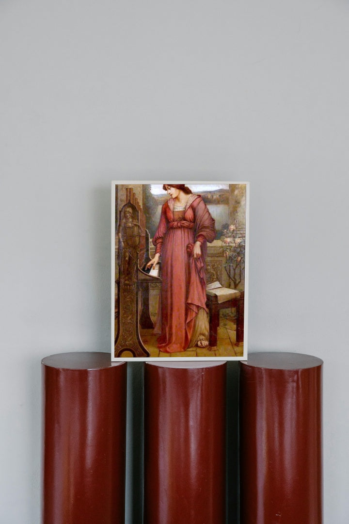 &#39;Music Sweet Music&#39; (Saint Cecilia) by Evelyn De Morgan Romanticism Art dated 1889