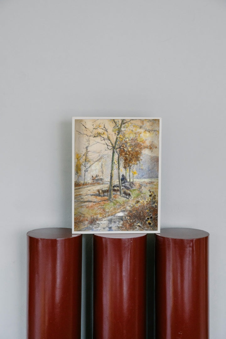 Autumn avenue by Hugo M&#252;hlig Impressionism Art