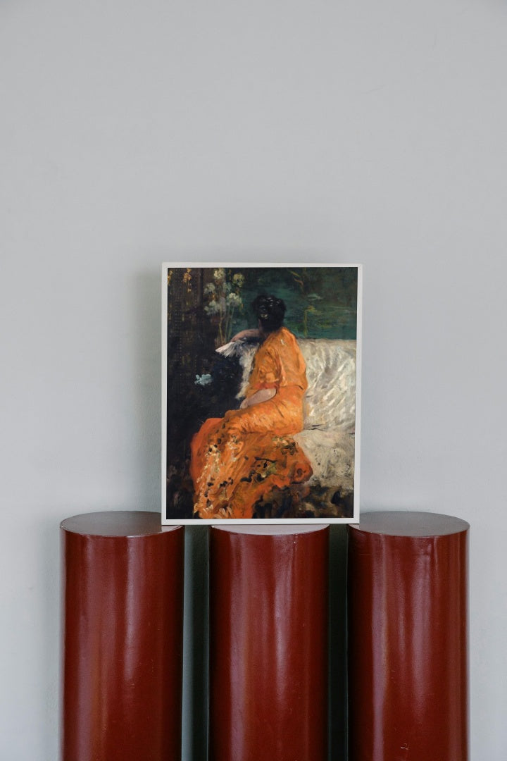 The orange kimono by Giuseppe De Nittis Impressionism Art dated 1884