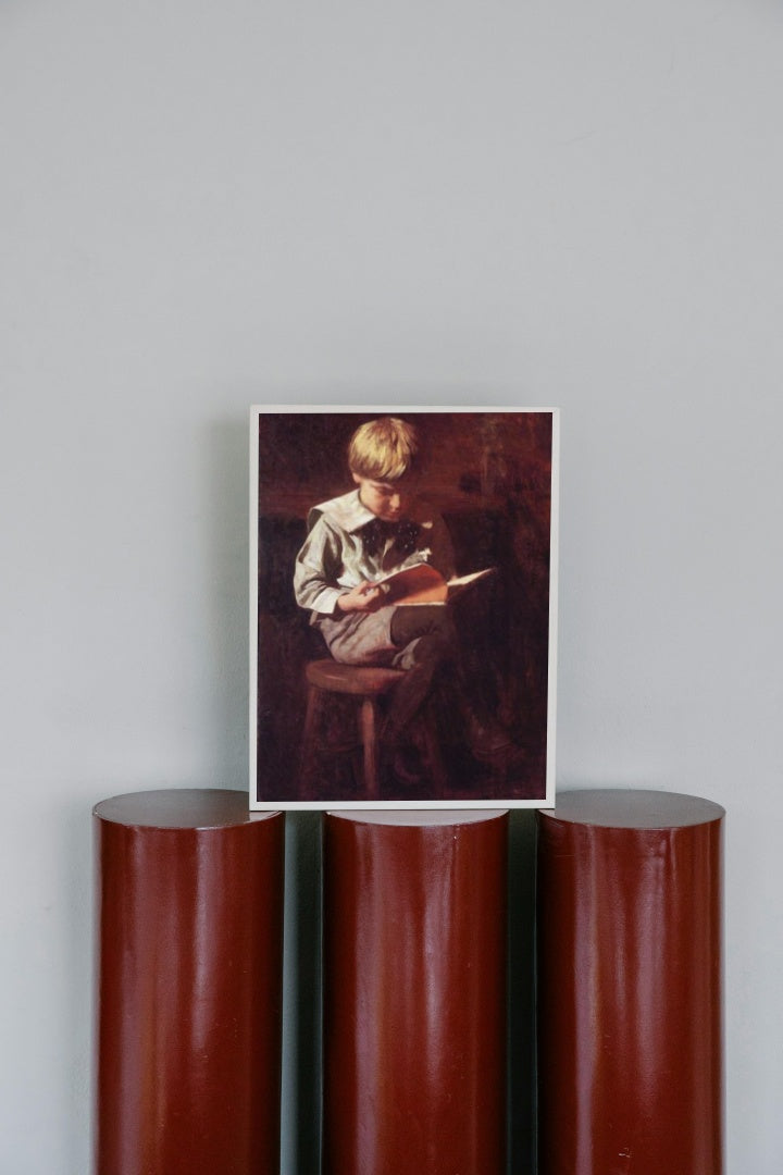 Boy Reading: Ned Anshutz by Thomas Pollock Anshutz Realism Art dated 1900